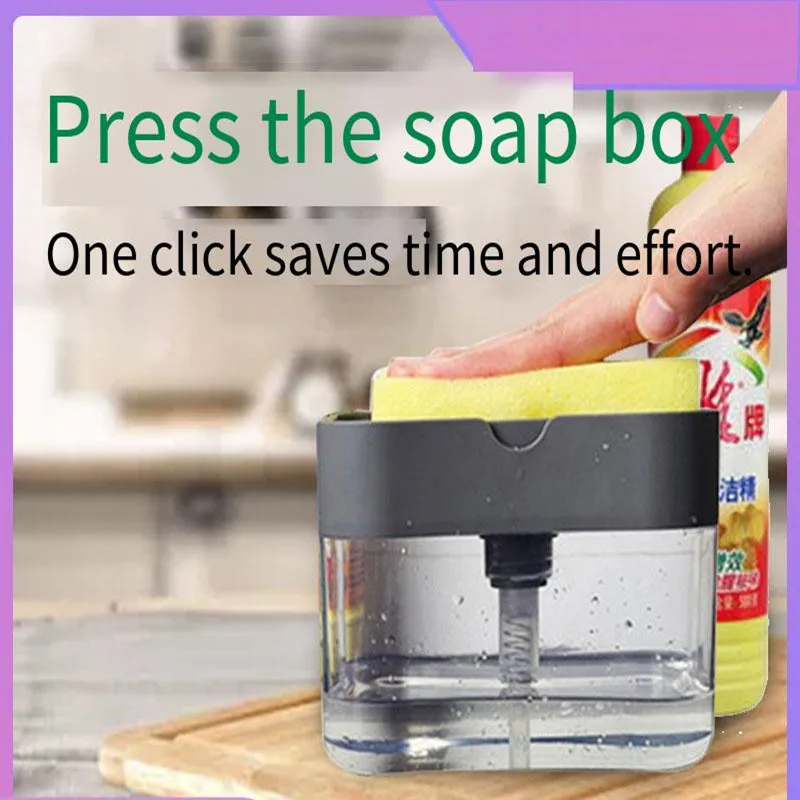 

1 Dish Detergent Dispenser Kitchen Detergent Press Portable Soap Dispenser Pak Clean Cloth Dishwashing