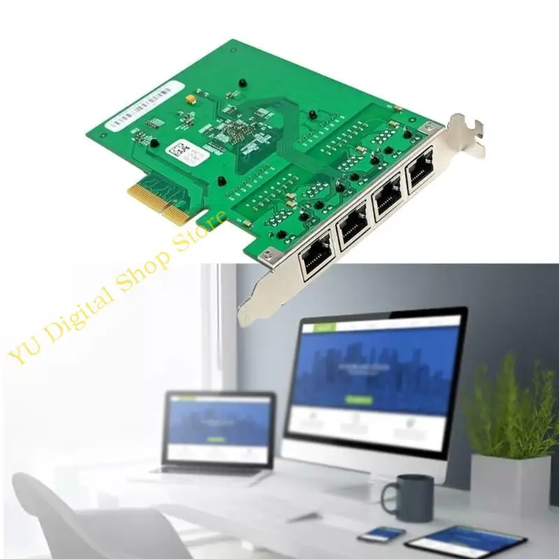 96BA Advanced 2.5Gbps PCIE X4イーサネットカードサポート2500Mbps 4XRJ45ポートアダプター高速
