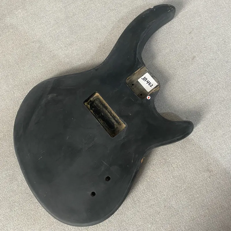 

JB482 Black Color Soild Wood 4 String Electric Guitar Bass Body Custom Pickups DIY Parts Paints Surface Damages Hot Selling