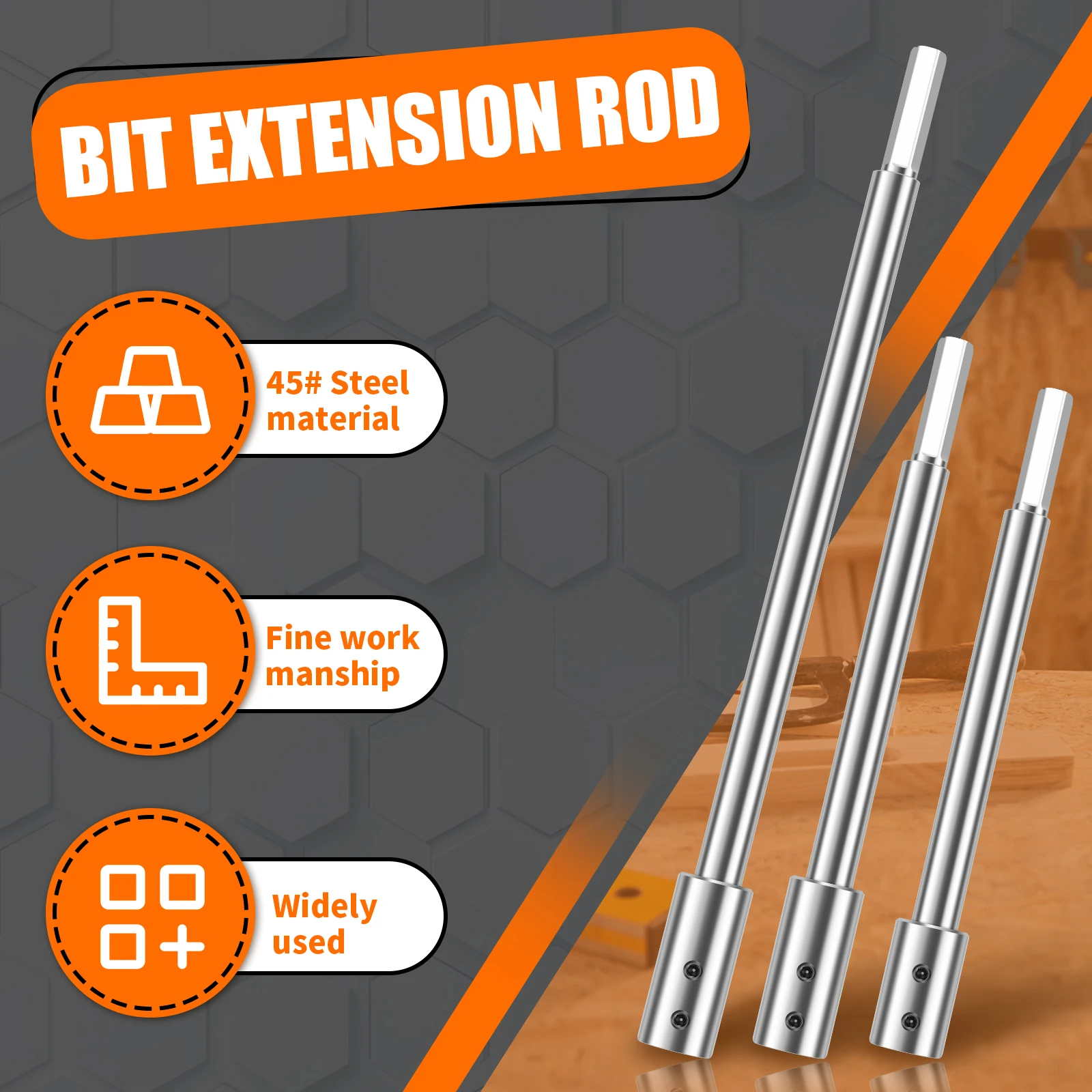 3/1Pcs Woodworking Milling Cutter Bit Extension Chuck Router Bits Extension holder Spoilboard Surfacing Router Bit Extension rod