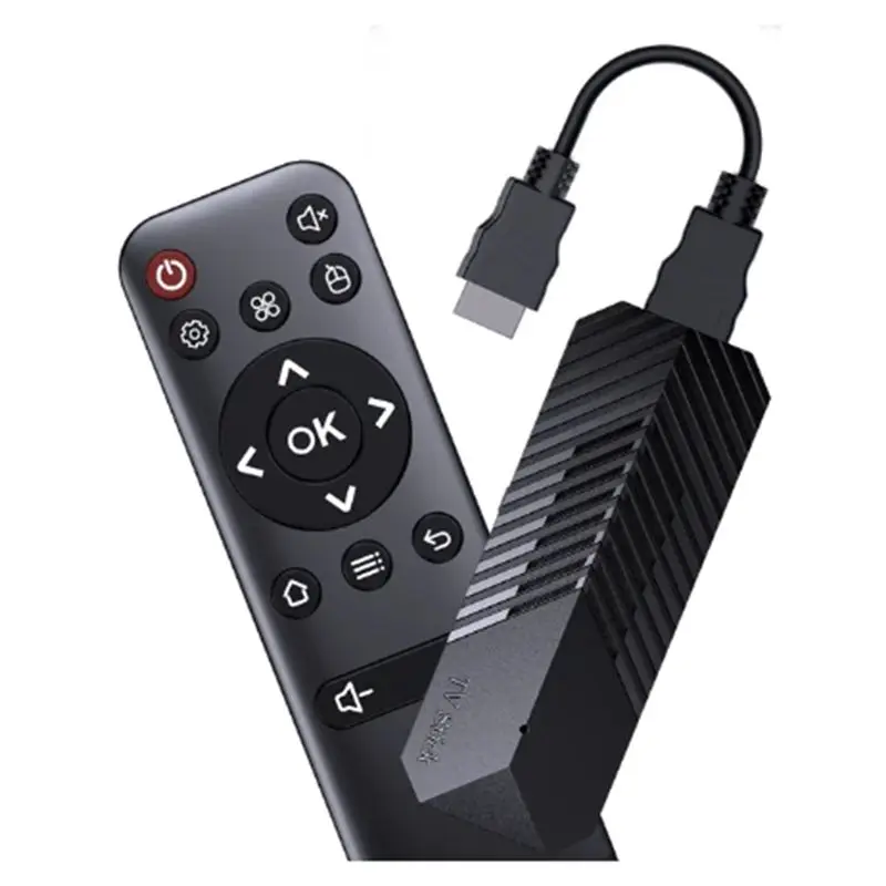 BNVN-T3mini Smart TV Stick Android 10 Support 4K 3D HD 2.4G Wifi Smart TV Box H.265 1080P Video Media Player Set Top Box Black 1