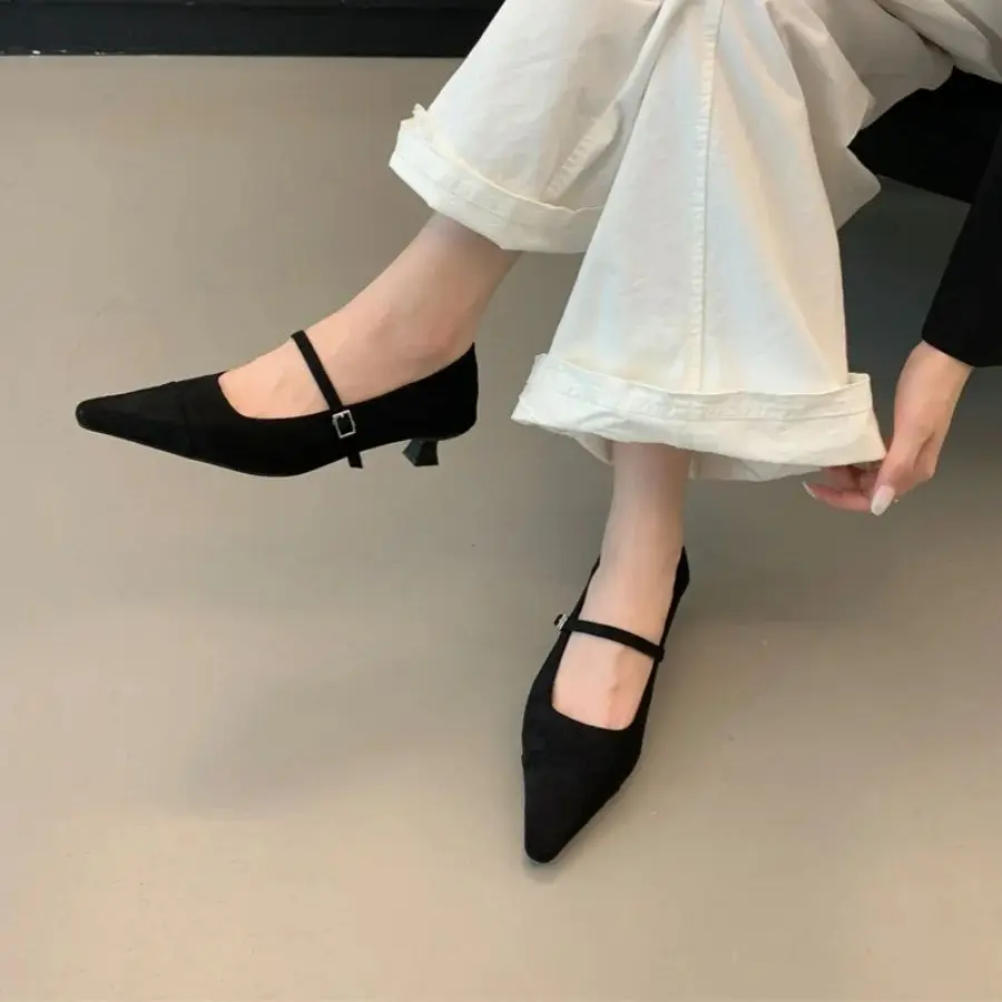 Bailamos Autumn Brand Women Pumps Shoes Fashion Shallow Slip On Slingback Sandals Thin Heel Dress Sexy Pumps Shoes Mujer