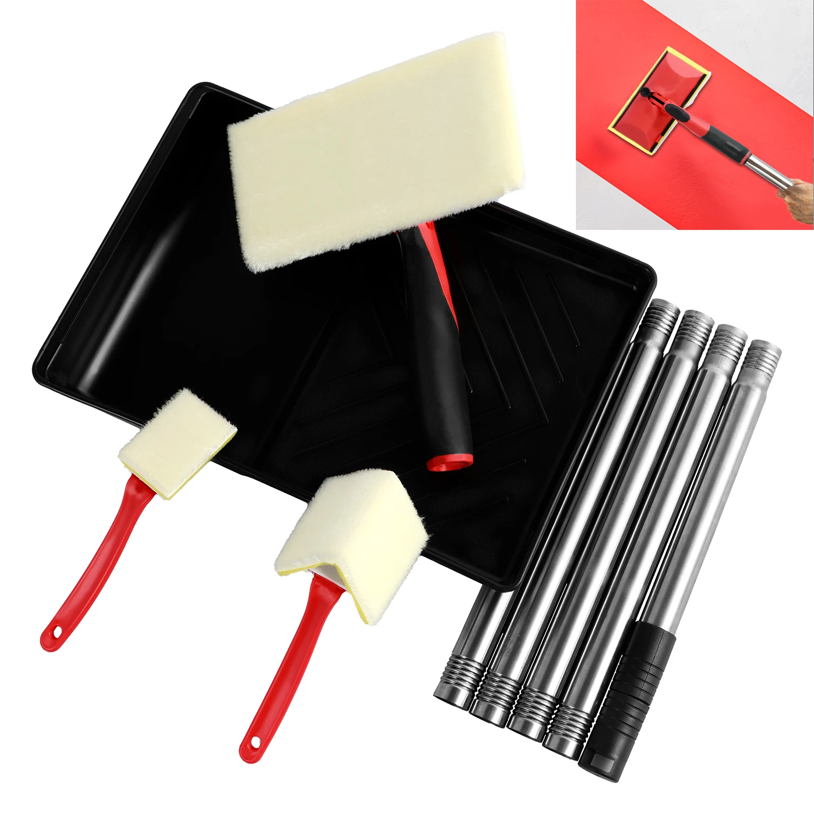 

Paint Pad Applicator Corner Walls Ceilings Pad Painter Decorating Paint Pad Corner Painting Brush Color Separator Trimmer Tools