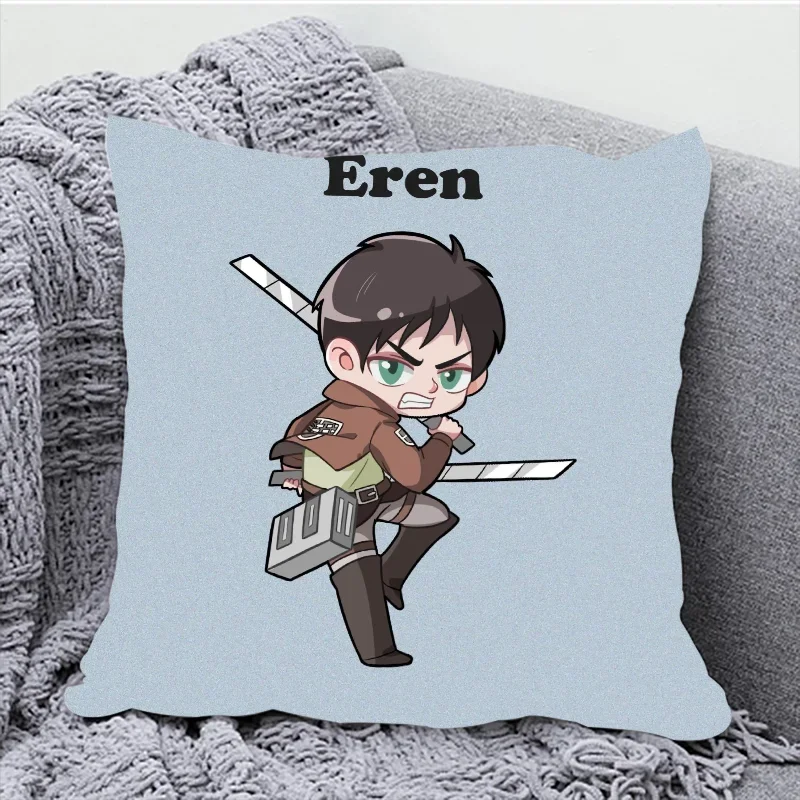 Attack on Titan Decorative Pillowcase Decor 40x40 Sofa Cushions Cushion Cover 45x45cm Throw Pillow Covers for Bed Pillows Anime