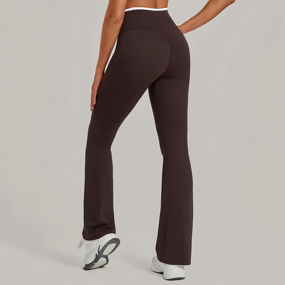 Yoga Flared Pants Women Breathable Sport Fitness Bell-bottoms Trousers High Waist Lifting Dance Flared Pant Gym Workout Trousers