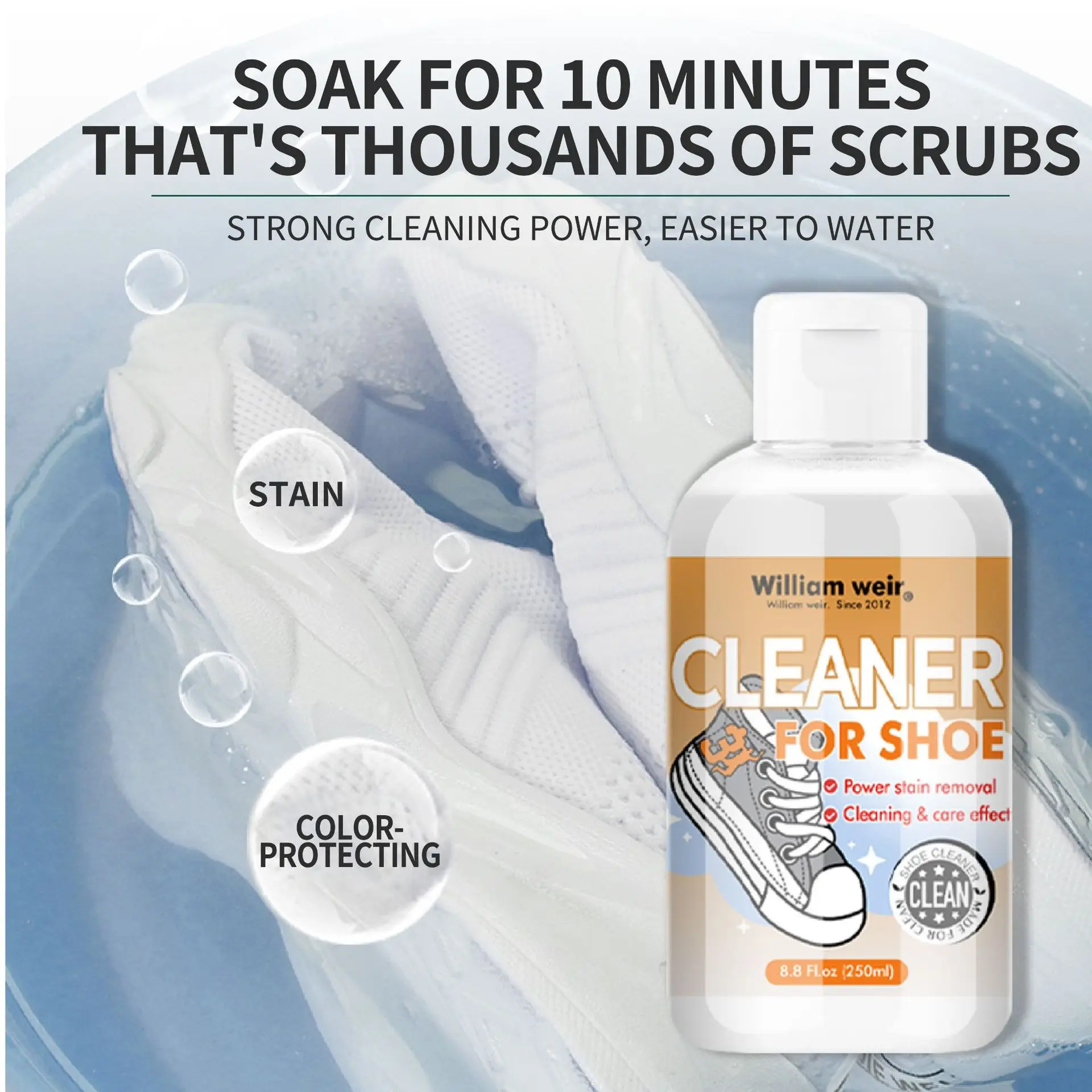 White shoe cleaner, one wipe, no wash brush,shoe stain remover,mesh shoes,deep cleaning, yellowing removal,whitening special