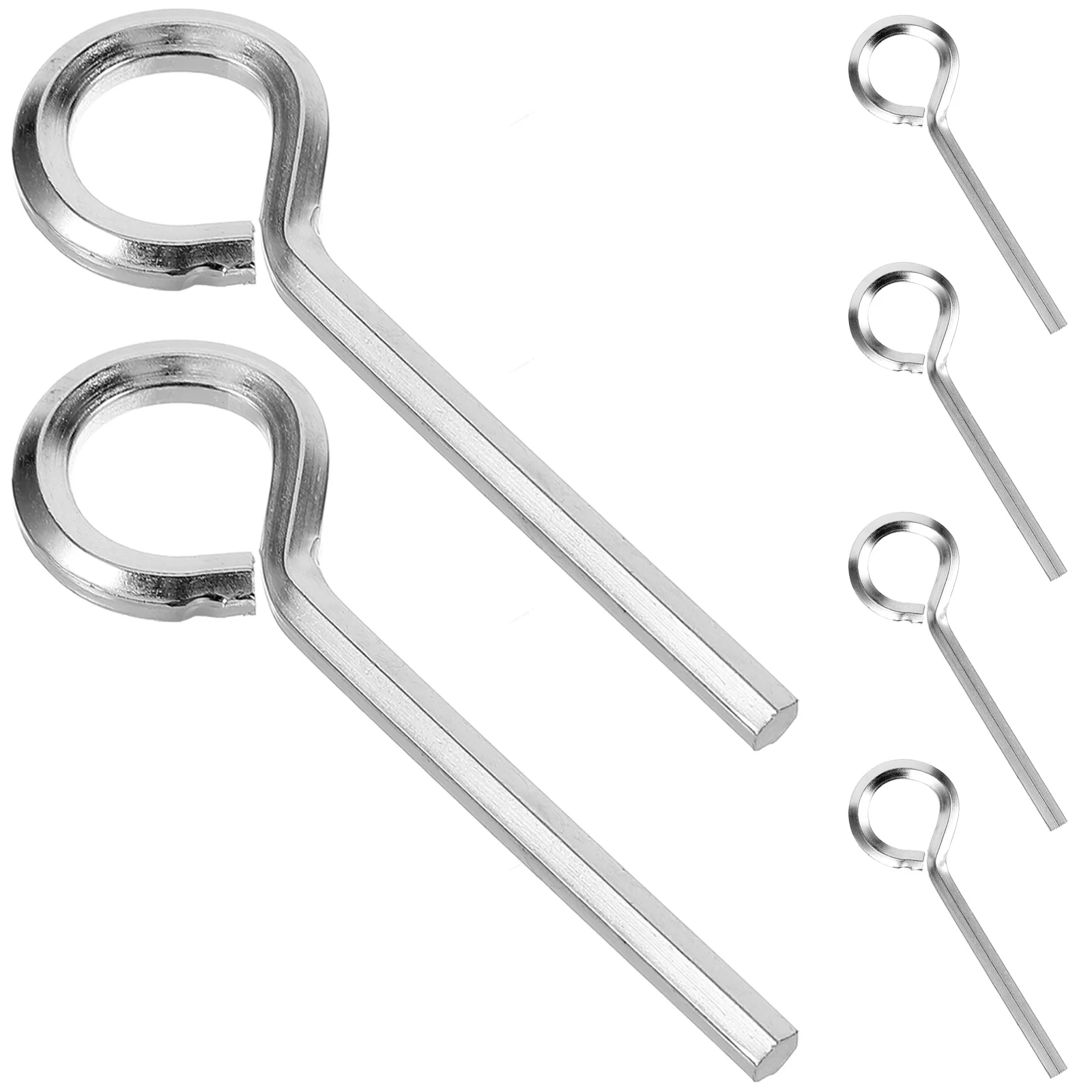 

6 pcs Hexagonal Lock Keys 5/32 Silver Circle 21mm 70mm High Hardness Anti-deformation Door Tools Wrench Key Set Metal