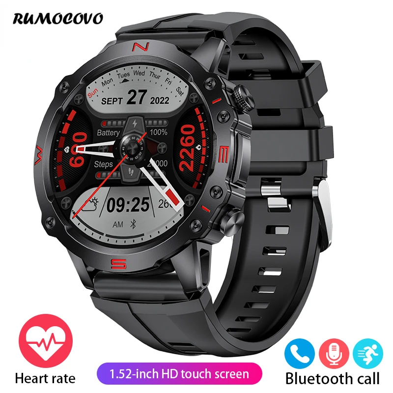 

RUMOCOVO® Smart Watch Men HD Screen Always Display Time Bluetooth Call Waterproof Clock Multiple Sports Smartwatch For Xiaomi