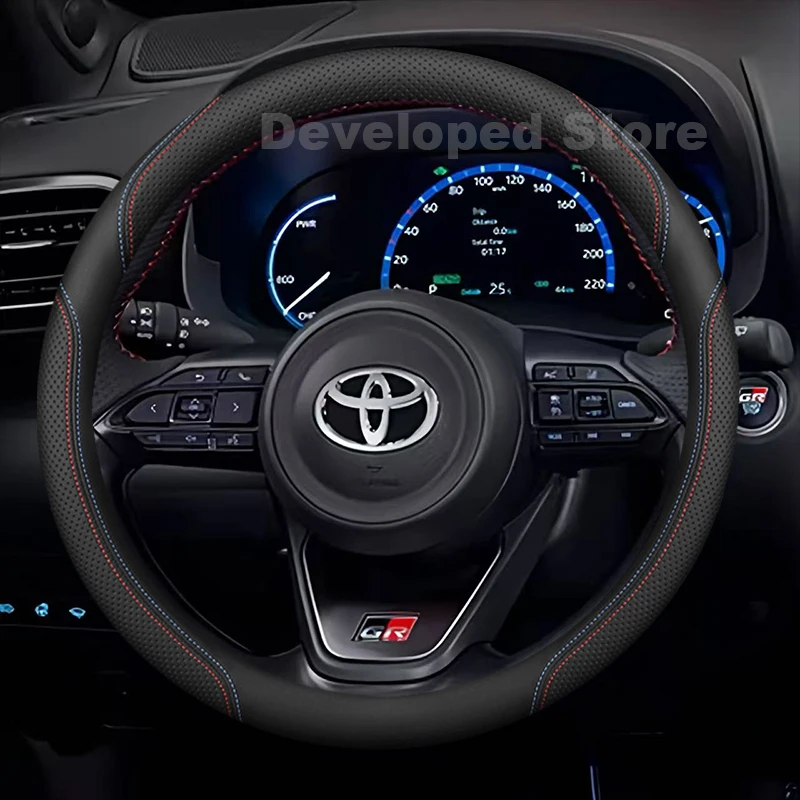 Car Steering Wheel Cover for Toyota Yaris Cross GR Sport 2009-2026 Leather Auto Steering Wheel Toyota Yaris Cross Accessories