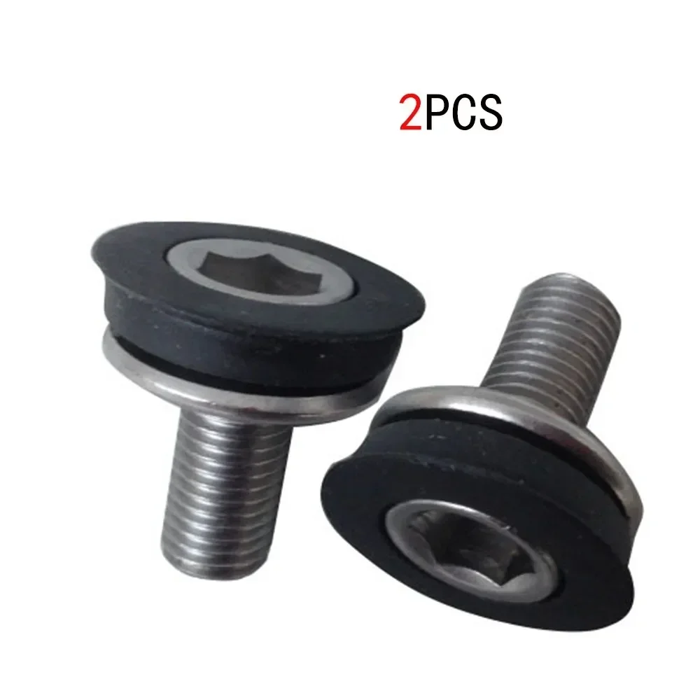 2 PCS Cycle Bike Bicycle Bottom Bracket Axle Allen Key Crank Arm Bolts M8 Screw Outdoor Riding Replacement Parts