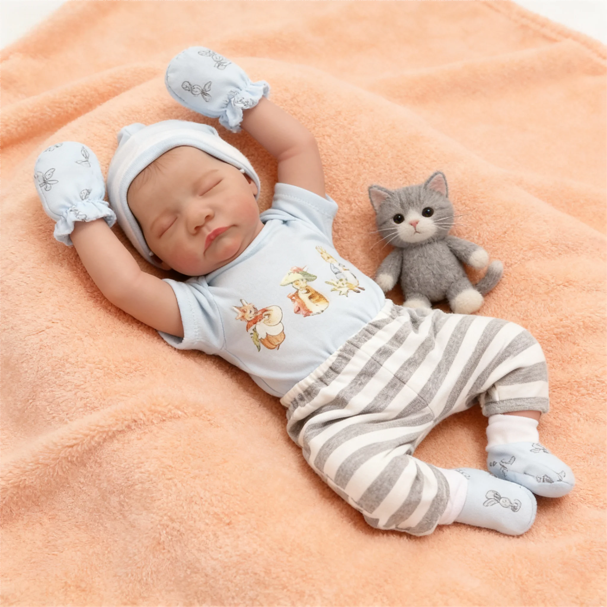 18-Inch Reborn Baby Dolls  - Realistic Newborn, Soft Weighted  Body, Adorable Poseable Real Life Doll– Gift for Kids Age 3+ & C