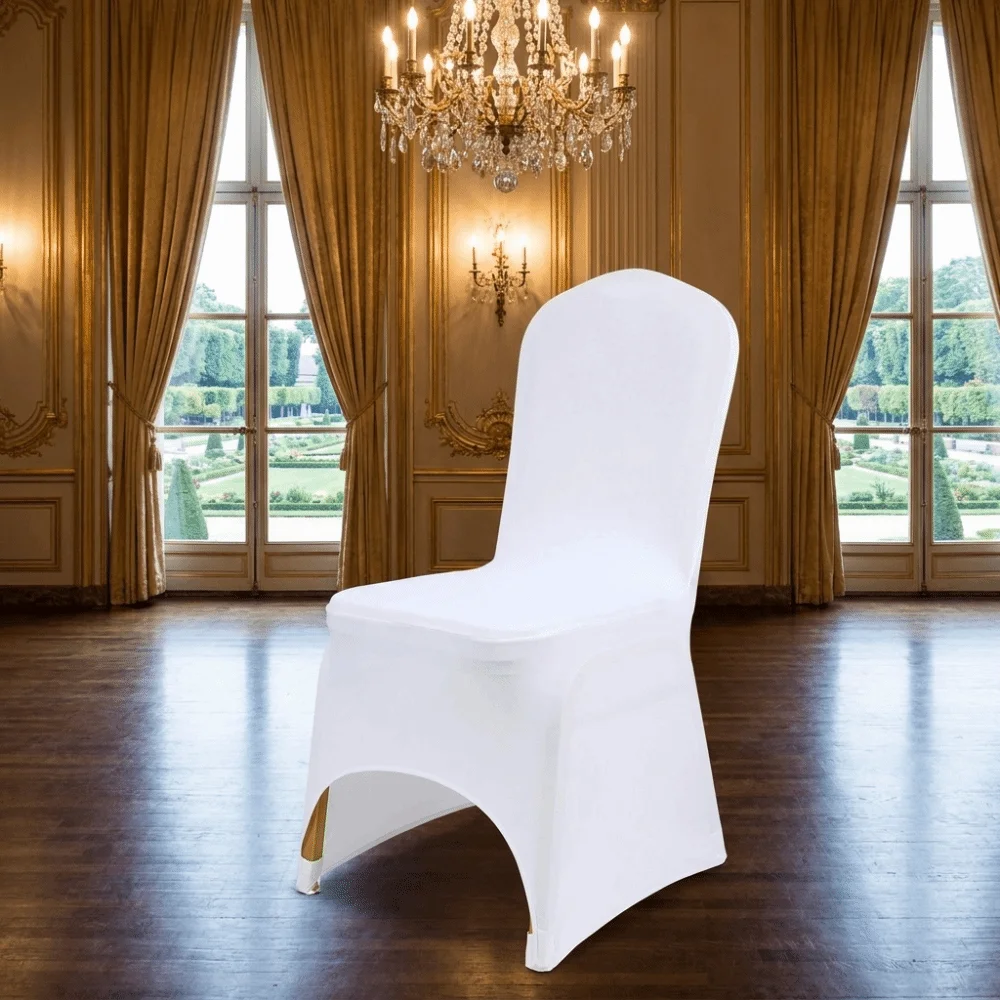 Full Cover Elastic Chair Cover Washable Breathable All-inclusive Chair Cover Dust-proof Decorative Wedding Chair Cover