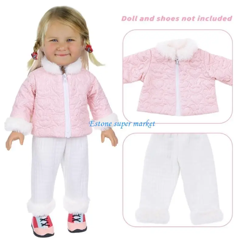

090B Doll Accessory Clothing Set Winter Jackets Stylish Dress and Accessories