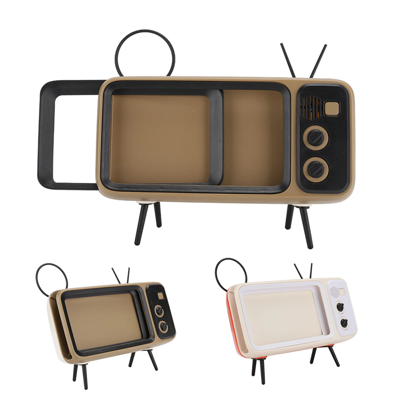 

Ретро-телевизор, моделирование, 80 Гц-20 кГц, Bluetooth HD, звуковой динамик, подставка для мобильного телефона, подставка для телефона с динамиком 2 в 1