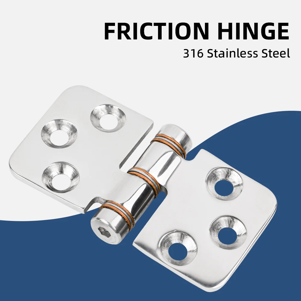 NEW Friction Hinges 316 Stainless Steel Folding Casting Friction Hinges Marine Hardware Hover 25 degrees Boat Accessories