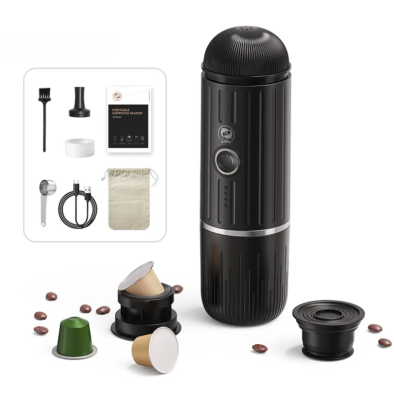 Italian Capsule Coffee Machine Fully Automatic Heating Portable For Home Outdoor Sports Tour Travel