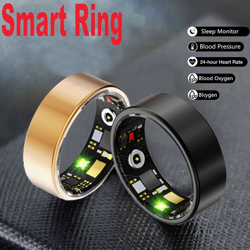 

Smart Ring for Fitness Sleep Tracking 24H Heart Rate Monitoring Blood Oxygen Tracking IP68 Waterproof Health Ring for Men Women