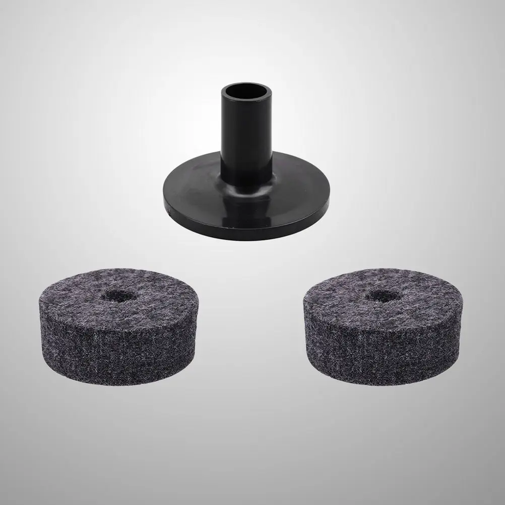 2Pcs Felt Washers for Drum Cymbals Strap Button Protectors with Integrated Cymbal Sleeve Prevent Metal Contact Improve Tone