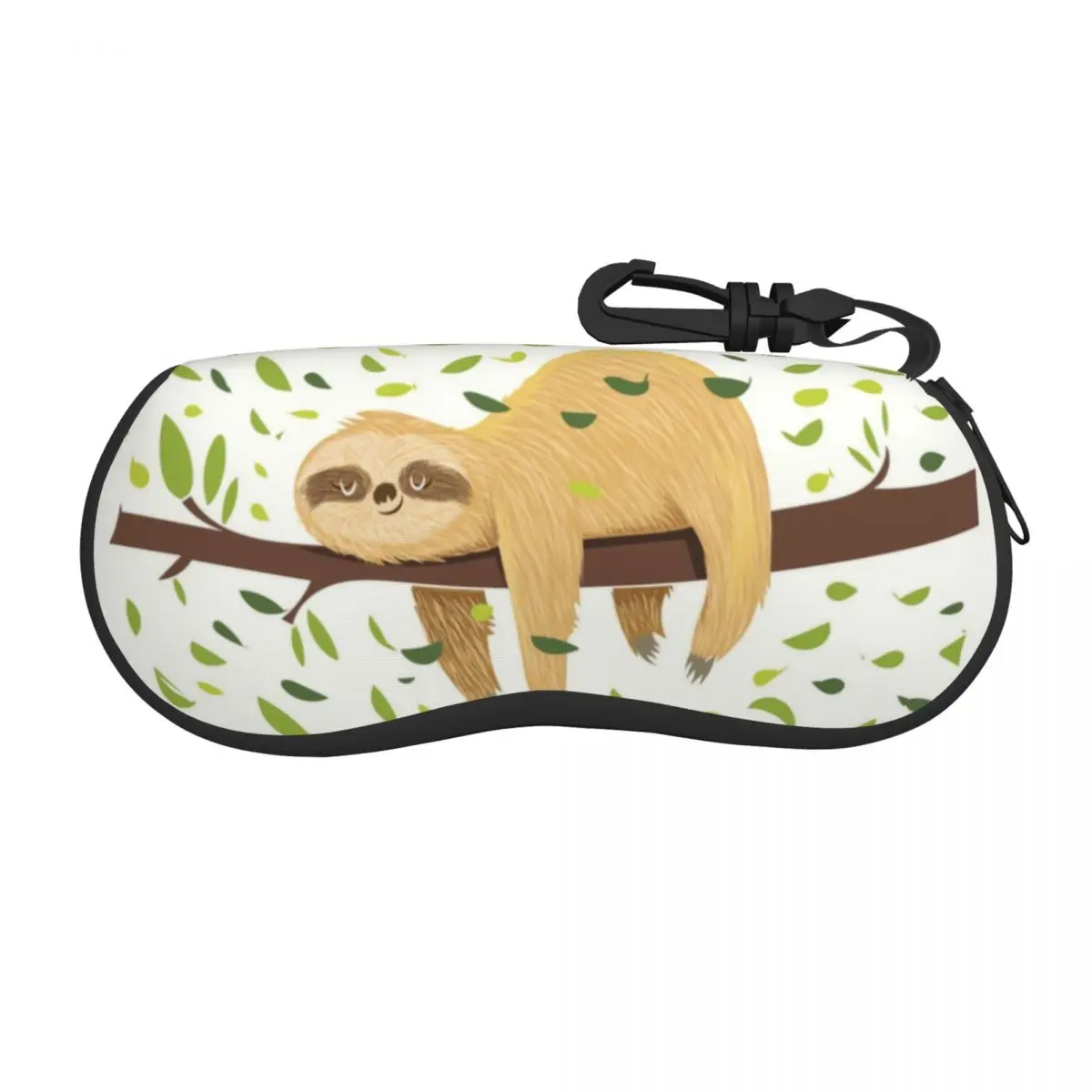 Happy Hanging Lazy Sloth Sunglasses Soft Case Neoprene Zipper Animal Shell Eyeglass Case Custom Protective Box For Glasses