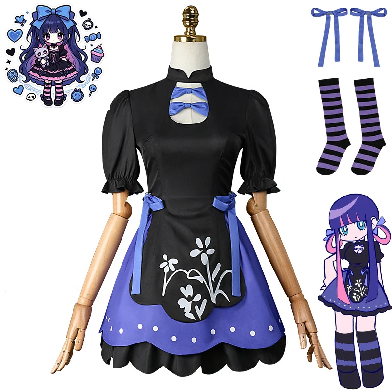Panty and Stocking with Garterbelt Stocking Anarchy Cosplay Costume Anime Panty Anarchy Full Set Halloween Role Play Outfit