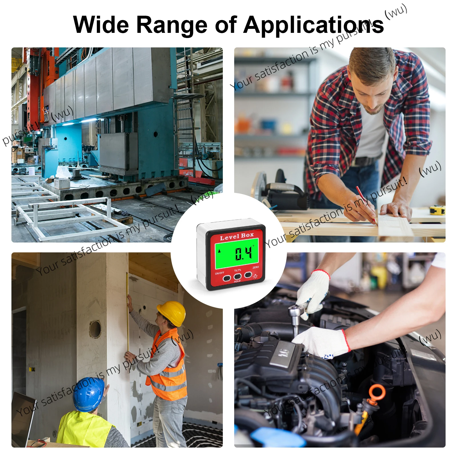 Digital Goniometer Electronic 3 In 1 Bubble Level Box Woodworking Tools Electronic Angle Ruler Backlight Protractor Inclinometer