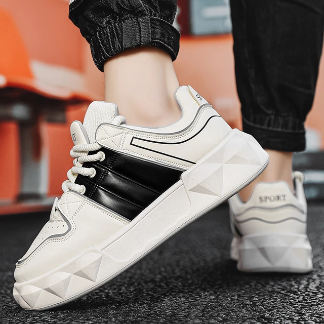 White trendy fashion sneakers 2019