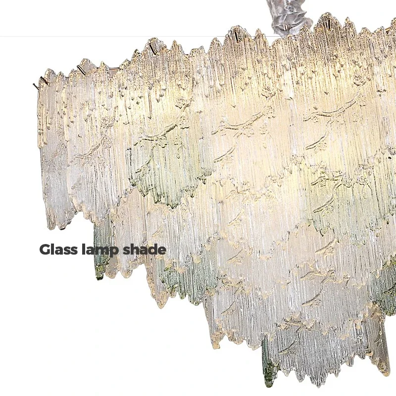 الفاخرة الحديثة نمط تأثيث المنزل الإضاءة الزخرفية فيلا فندق غرفة المعيشة الفن الزجاج يترك الثريا قلادة الخفيفة