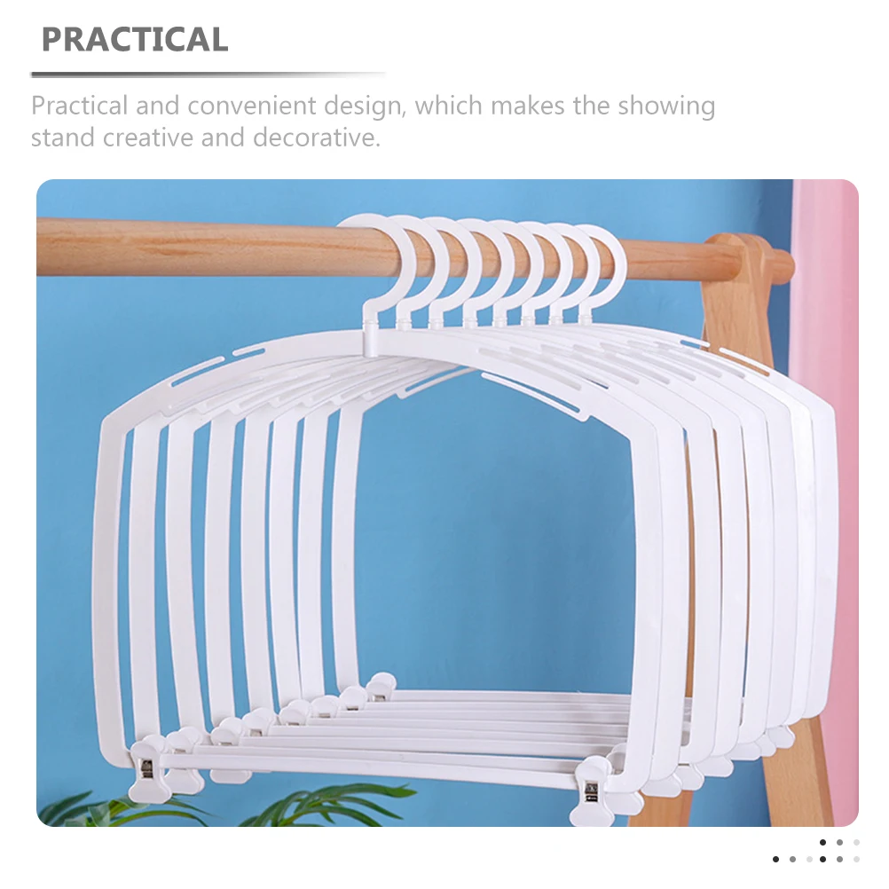 

5pcs Bikini Display Hanger Swimsuit Rack White Clothes Stand Bathing Organizer Travel Plastic Trunk Lingerie Home Storage