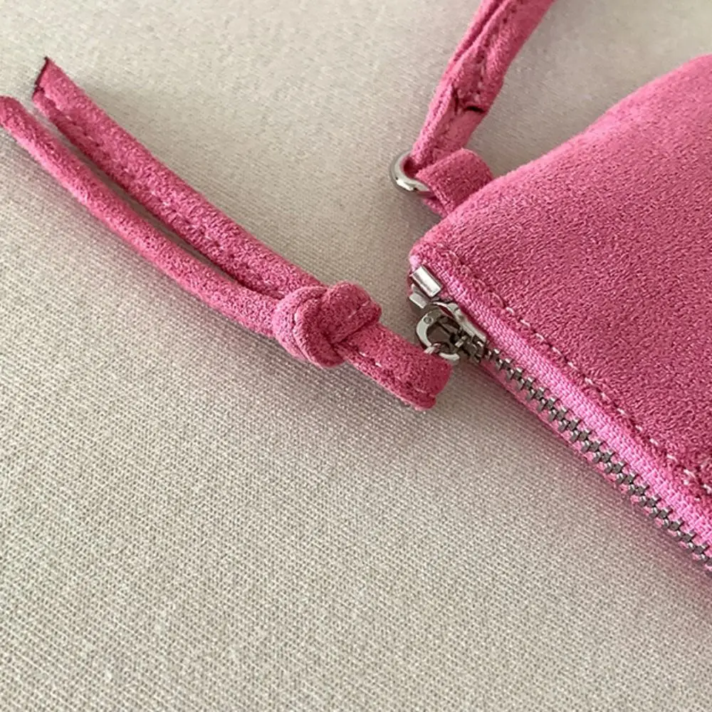 PU Leather Suede Coin Purse Leopard Print Hanging Neck Mini Storage Bag Card Holder Makeup Storage Pendant Accessories Outdoor