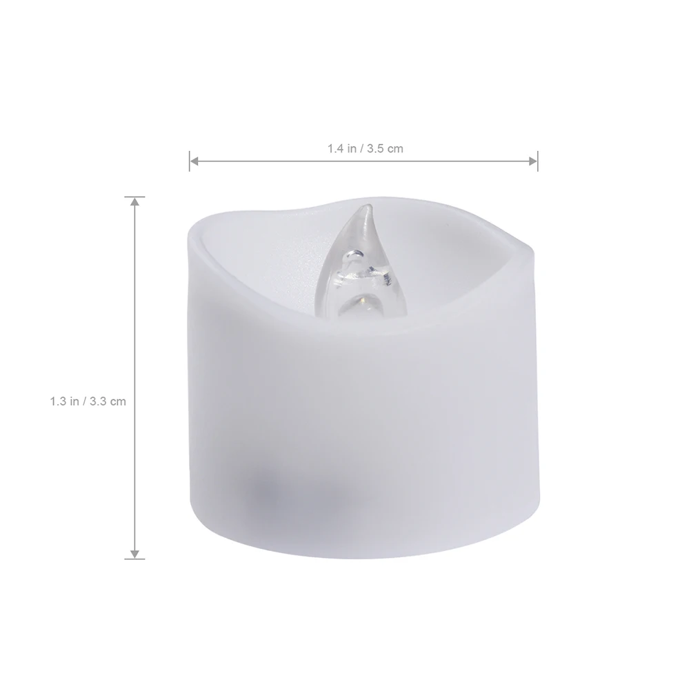 

12pcs Realistic and Bright Flameless LED Tea Lights Operated Waved Plastic Candles for Birthday Festival Celebration (Wa