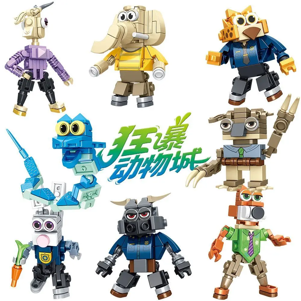 Zootopia 2 Building Blocks Anime Figures Judy Nick Chief Bogo Cartoon Figrues Bricks Children Assembly Toys Model Christmas Gift