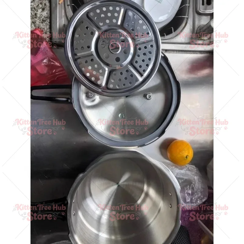 Outdoor Portable Mini Stainless Steel Compact Pressure Cooker with dual Rubber ring Folding Handles
