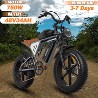 JANSNO X70G Electric Bicycle 750W Motor 48V34AH Dual Lithium Battery E Bike Hydraulic Brake 20*4inch Fat Tire Snow Electric Bike