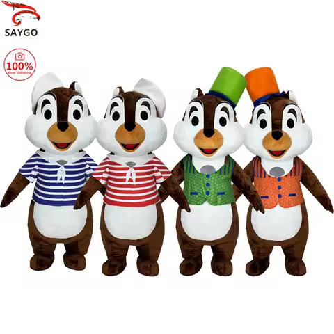 SAYGO Squirrel Inflatable Plush Costume Adult Character Cosplay Party Christmas Halloween Performance Funny Costume