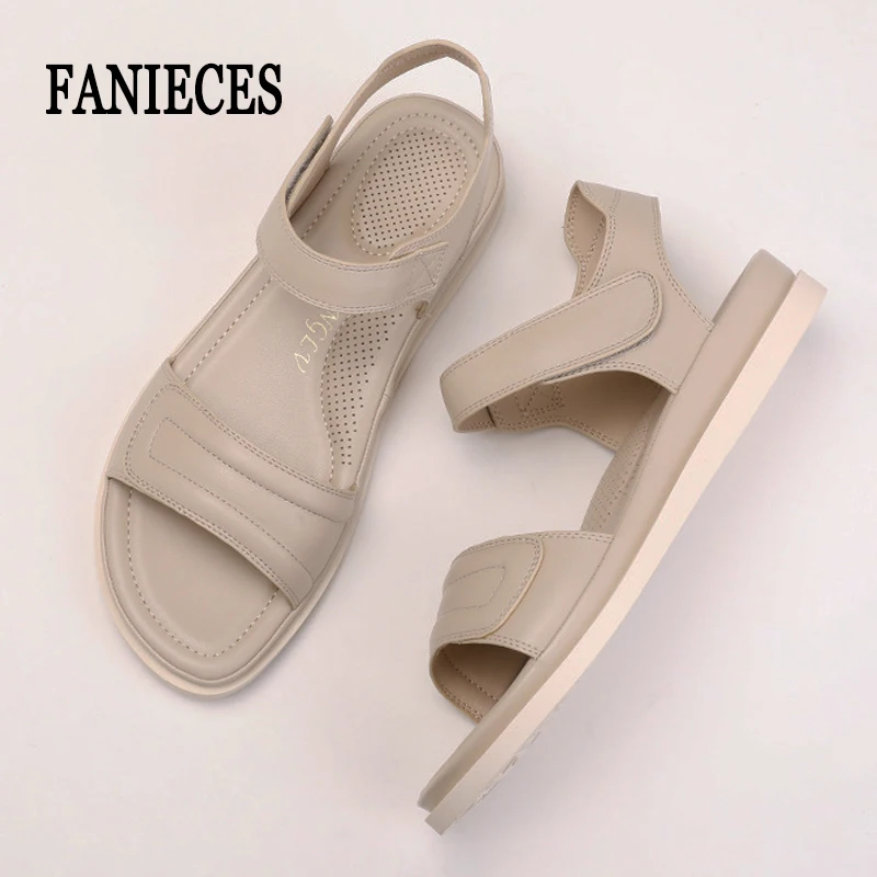 

2026 New Summer Women Sandals Non Slip Hook Loop Soft Sole Flat Sandals Summer Open Toe Beach Travel Comfort Casual Sandalias