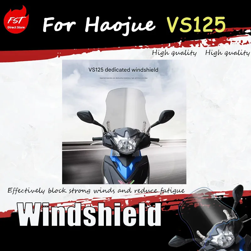 

Haojue VS125 Windshield Front Windscreen Glass Adjustable Frame with Imported Glass for Windshield Glass