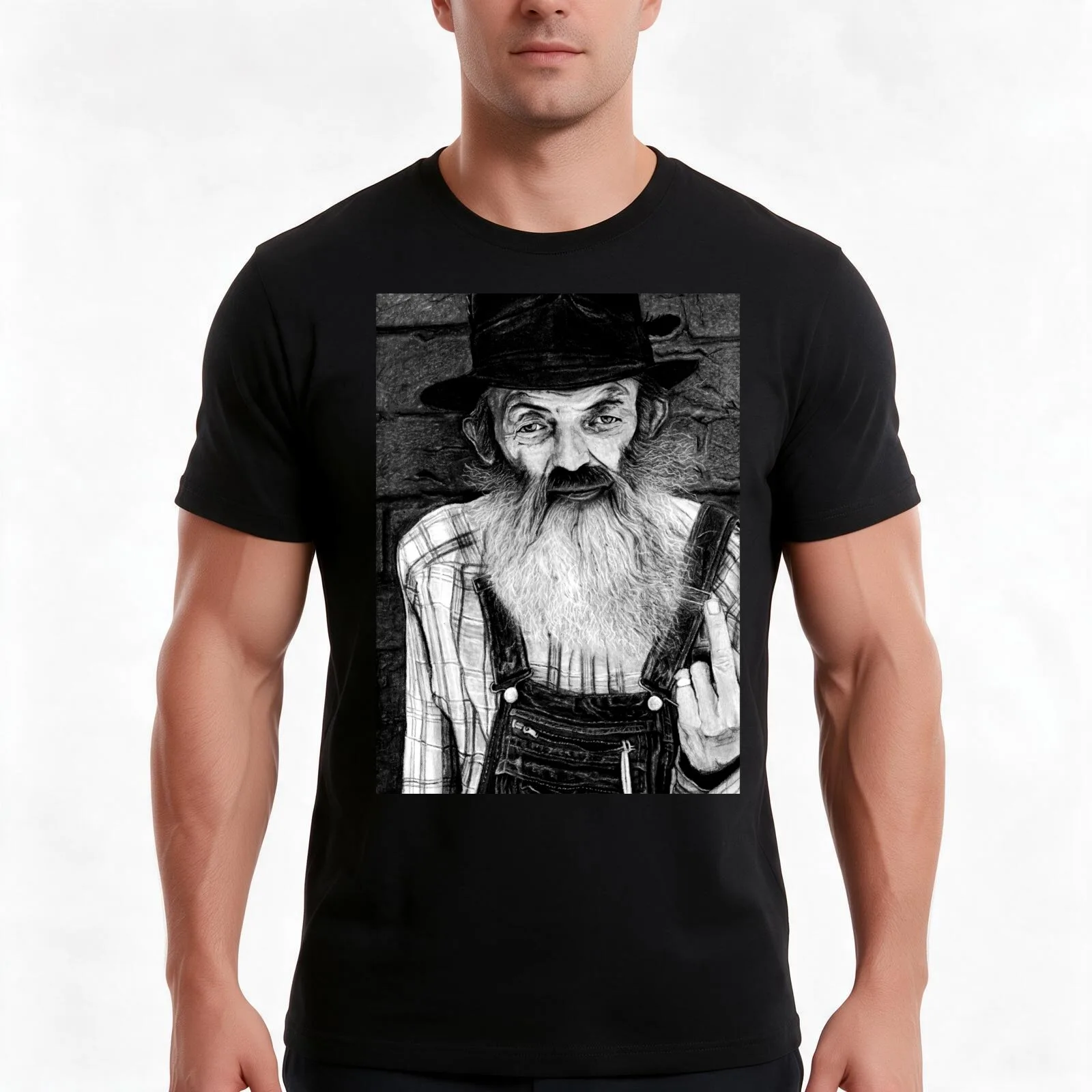 Popcorn Sutton T-Shirt Summer Casual Cotton Tee Oversized Streetwear Tops Vintage Graphic Print Loose Fit Short Sleeve