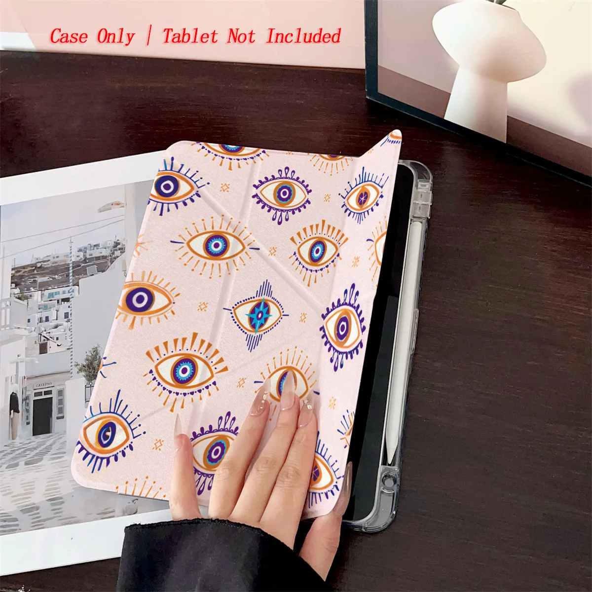 خلفية لطيفة على شكل حرف Y من الأكريليك باللون الوردي والعديد من حافظة iPad لهاتف Apple iPad Pro 11/12.9 Air 3/4/5 Mini 5/6 8th-10th Gen