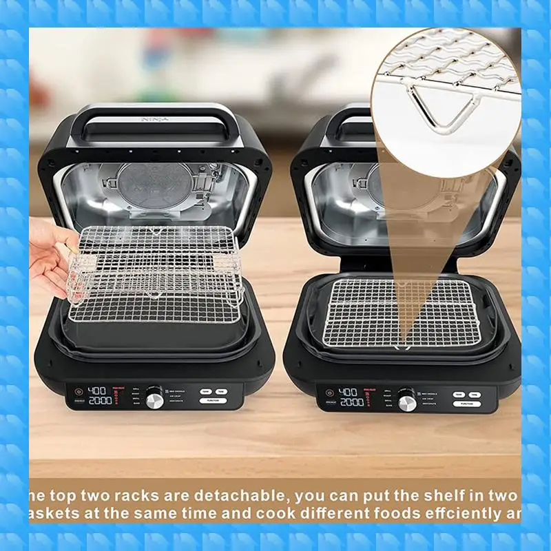 

ETRT 2X подставка для фритюрницы для Ninja Foodi Grill XL, многослойная стойка для дегидратора, подставка для тостов, аксессуары для фритюрницы