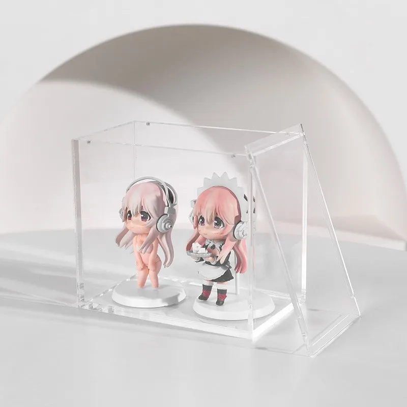 Transparent Acrylic Magnetic Absorption Box Figure Display Box with Cover Dustproof Game Card Box for POKEMON Booster Boxes