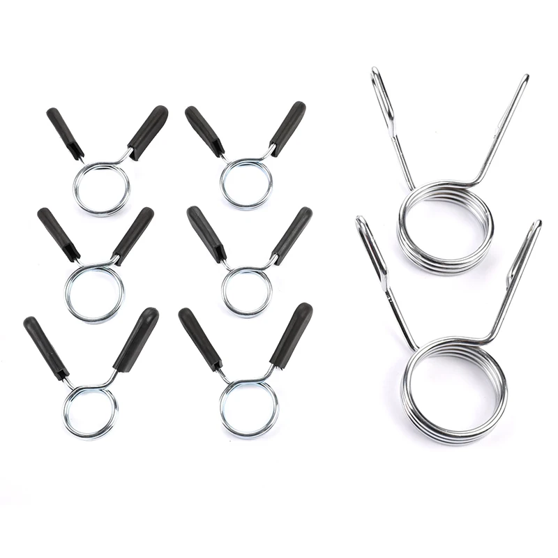 1 Pair 25/28/30 mm  Barbell Clamp Spring Collar Clips Gym Weight Dumbbell Lock Standard Lifting Kit