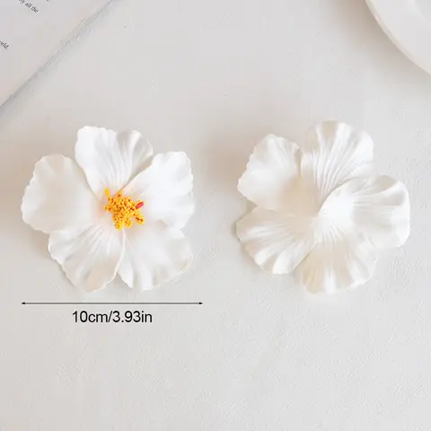 5/10 पीस हवाईयन हिबिस्कस फूल ग्रीष्मकालीन उष्णकटिबंधीय समुद्र तट जन्मदिन पार्टी टेबल सजावट DIY बाल सजावट शादी कृत्रिम फूल 8 best sales जपापुष्प - №6