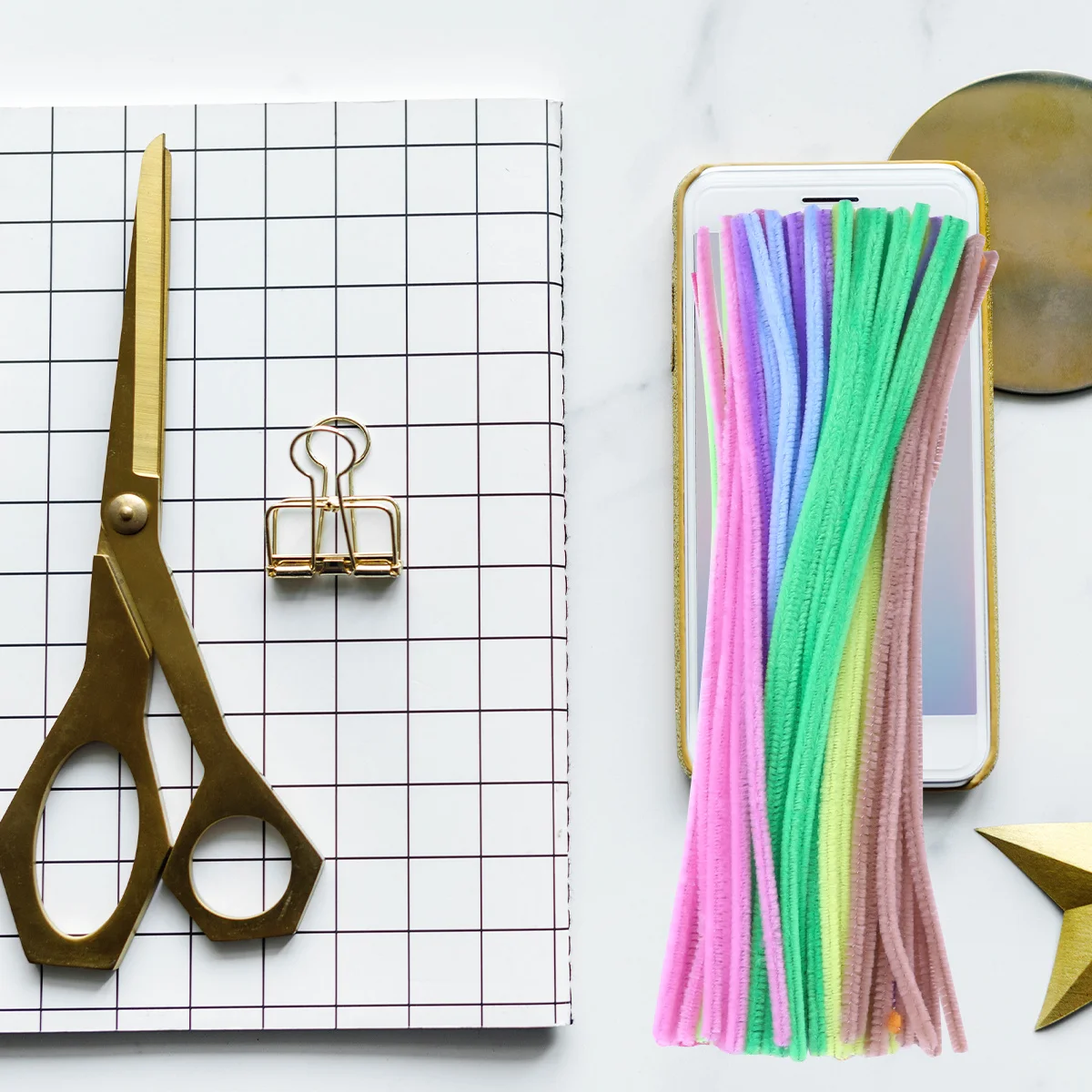 200 قطعة سيقان الشنيل اللامعة للأطفال DIY المشاريع الحرفية مرنة انحناء العصي التعليمية متعة زينة الحفلات مجموعة