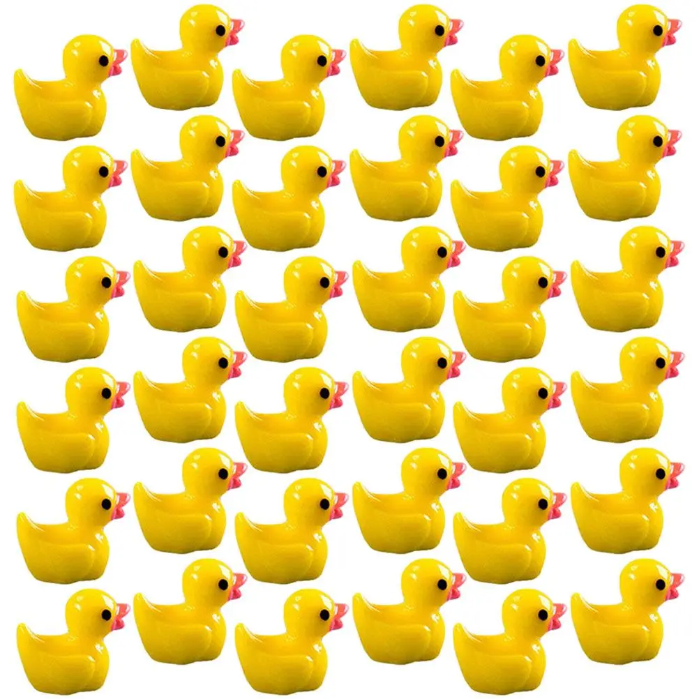 

200 Pcs Figurines Resin Tiny Ducks Decor for Duck Garden Decor Micro L scape Mini Garden Mini Duck Figurines Home Gifts