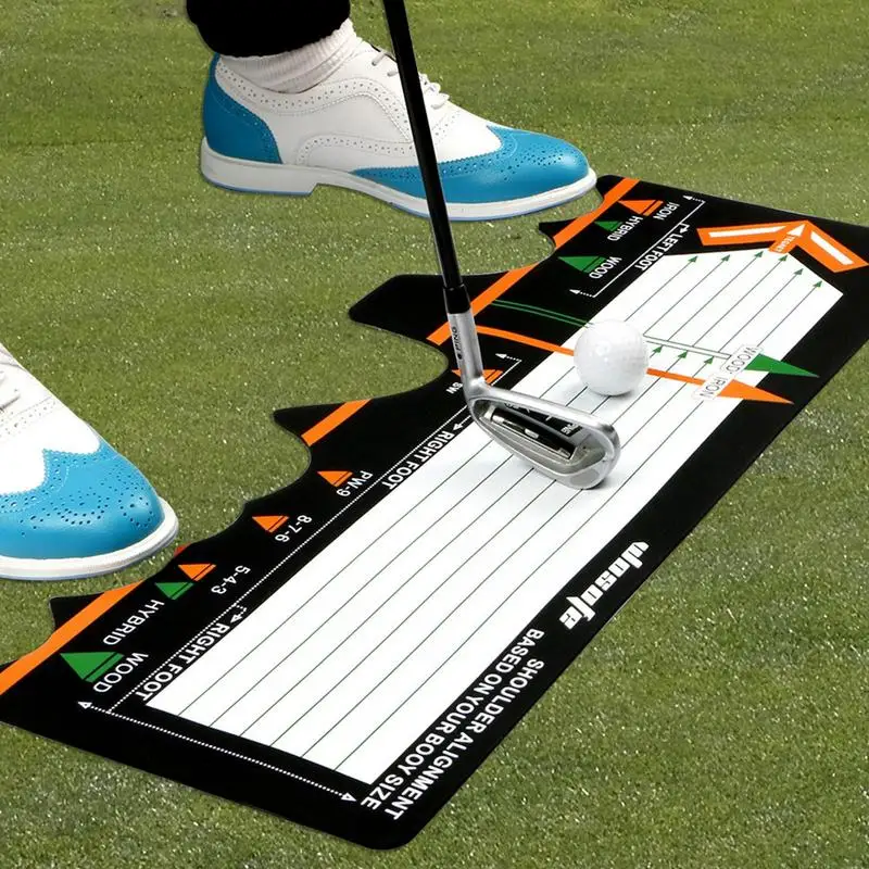 Golf Putting Alignment Mirror Portable Practice Putting Trainer Indoor Outdoors Putting Mat Eyeline Putting Mirror Golf Training