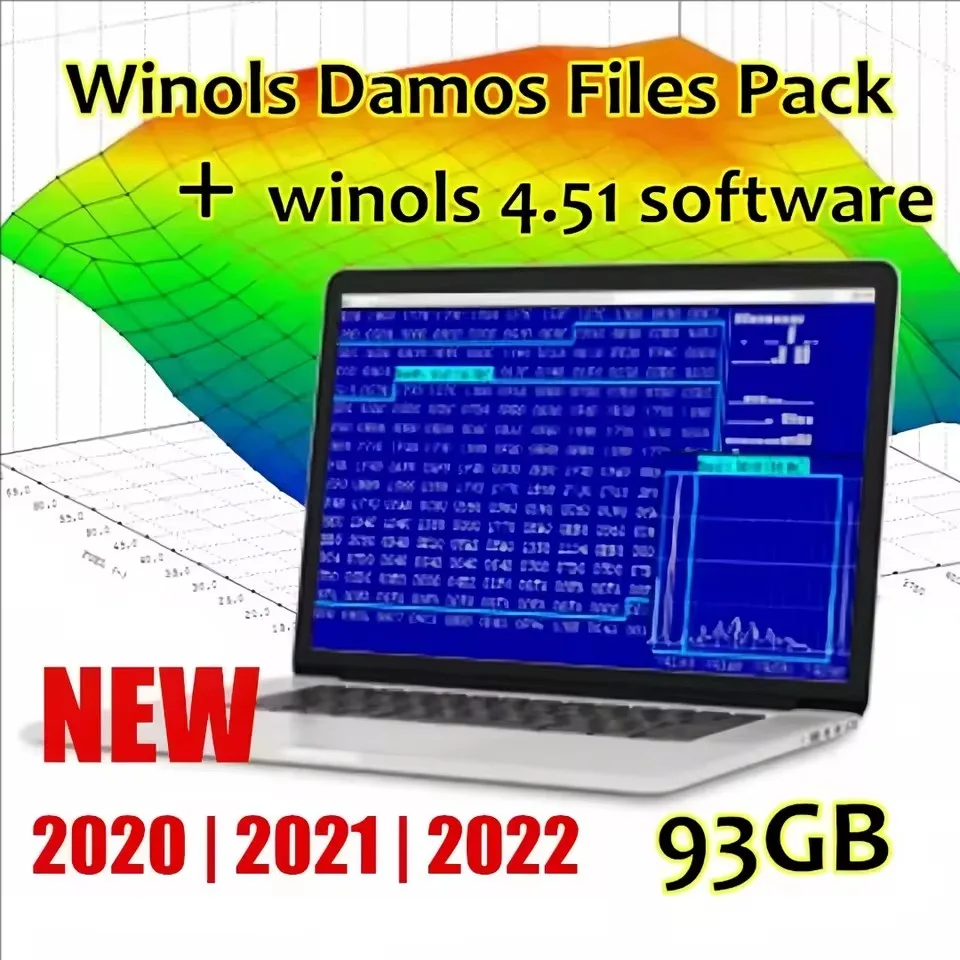 Winols 4.7 + ECM TITANIUM 26100 ECU Programming Tool Software+ 93GB Damos Files + Immo Service Tool V1.2+Leaning Video Guid