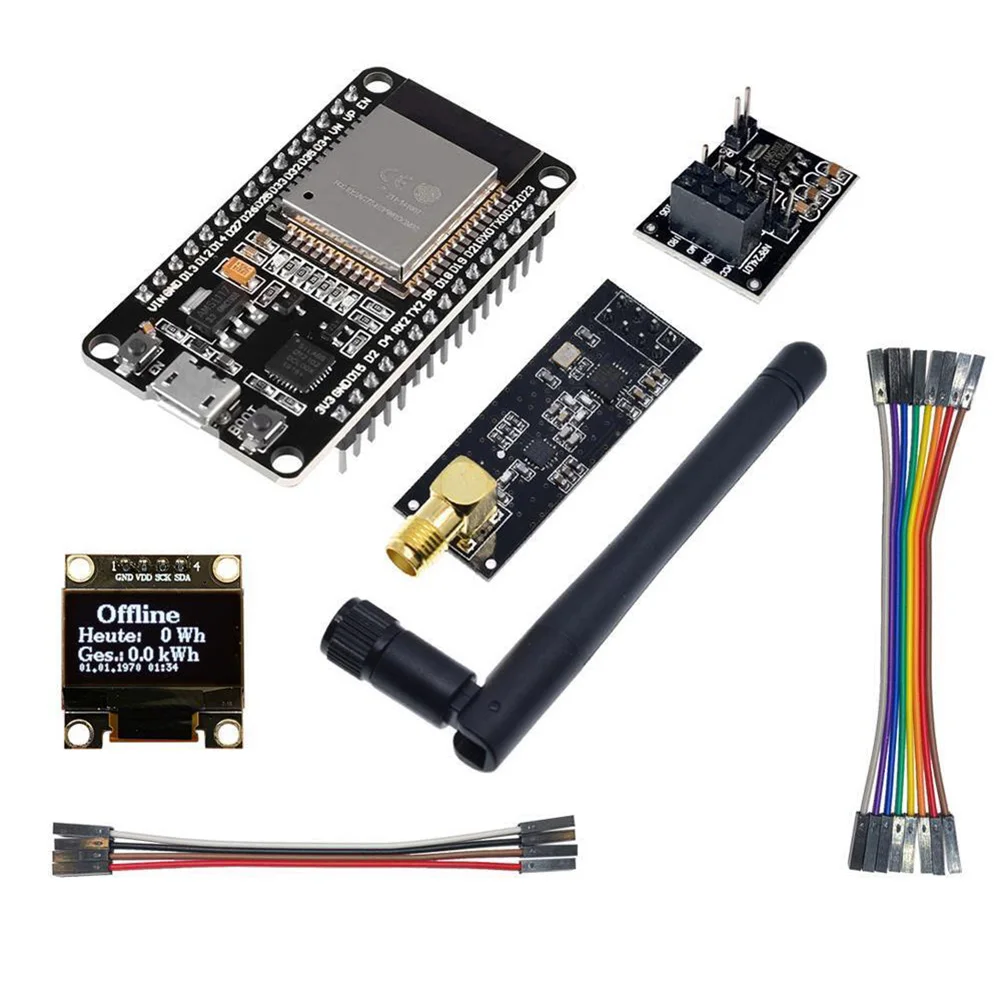 Open DTU For Hoymiles DIY Kit Display For ESP32 For NRF24L01 Antenne Socket Kabel For Use For Hoymiles Inverters