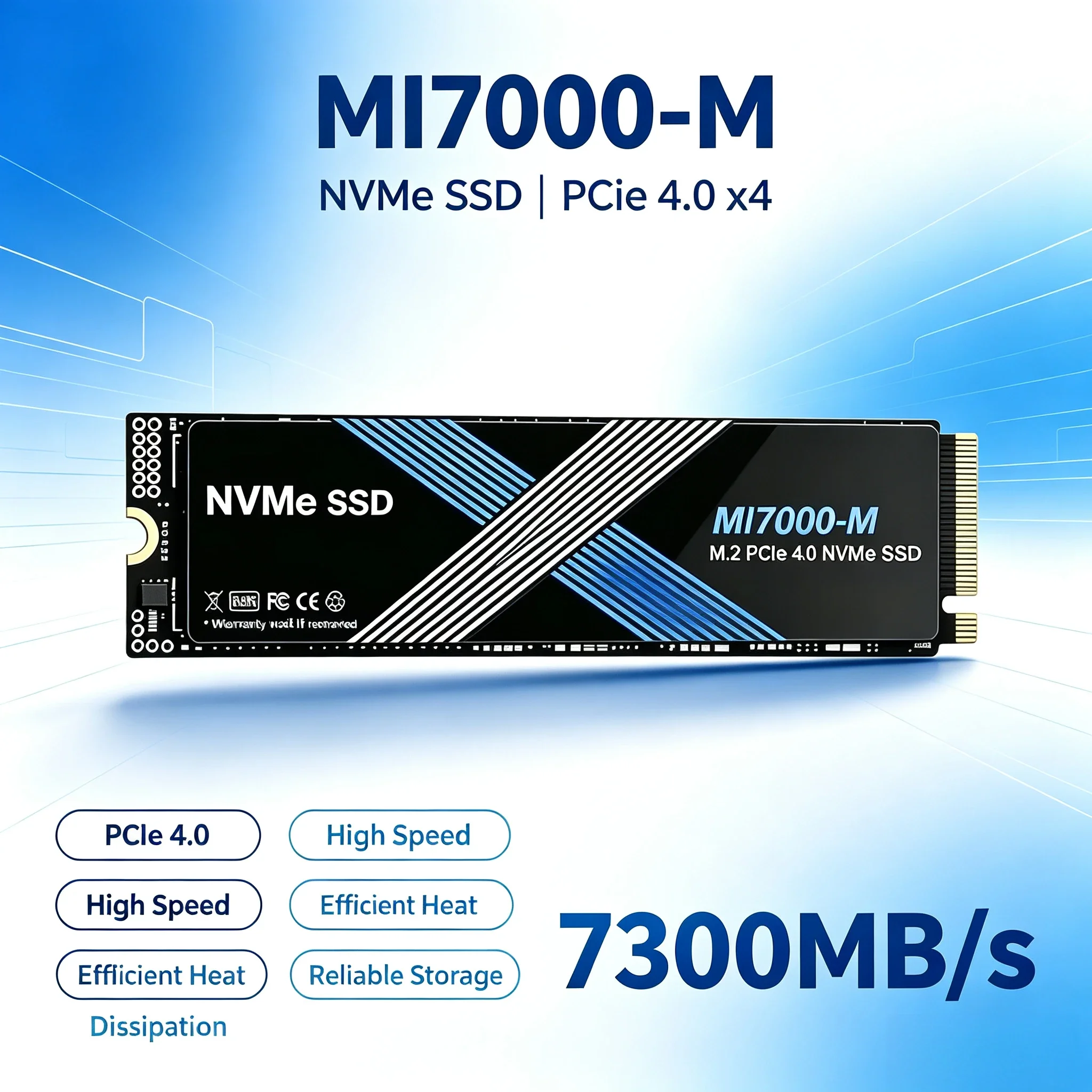 NEW MI7000-M M.2 SSD Hard Disk 2TB 4TB 7300MB/s NVMe M2 SSD 500GB PCIe 4.0 Internal Solid State Drive For Laptop Desktop PC