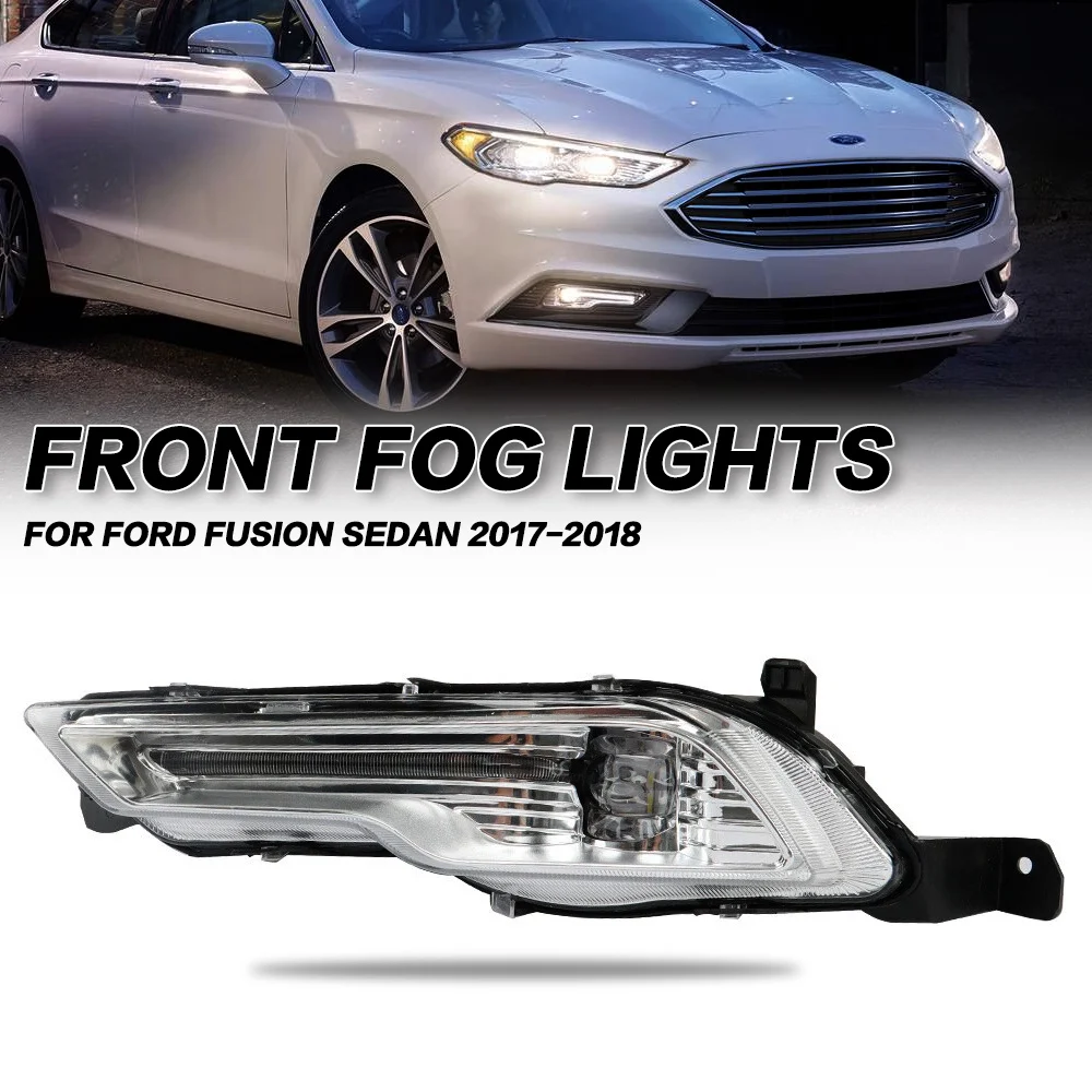 

Front bumper fog lights daytime running lights suitable for Ford Fusion Sedan 2017-2018