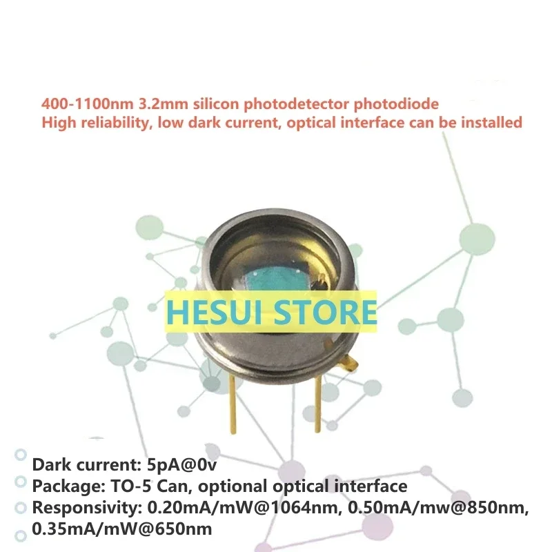 LSSPD-3.2 400-1100nm 3.2mm silicon photodetector photodiode with optical fiber cost-effective